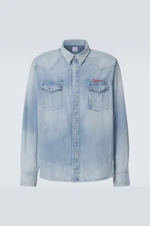 VISVIM Camisa Social Sculpture de denim
