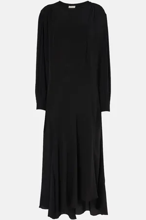 Isabel Marant Vestido largo Hanane de seda con volante
