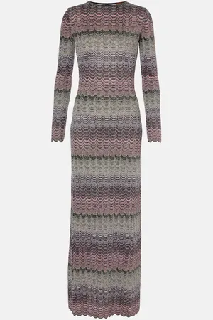 Missoni Vestido de lamé con abertura