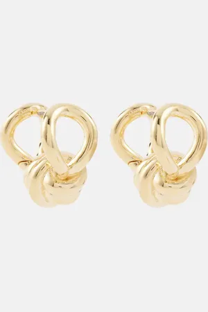 Bottega Veneta Pendientes Knot de plata de ley bañados en oro