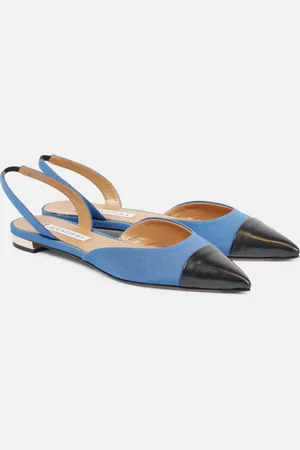 Aquazzura Bailarinas destalonadas Milanese con piel