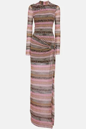 Missoni Vestido de fiesta en zigzag con abertura