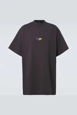 Balenciaga Camiseta oversized de algodón estampada
