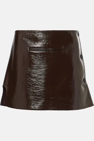 Courrèges Courrèges Minifalda de mezcla de algodón revestida