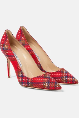 Manolo Blahnik Salones BB 90 con tartán