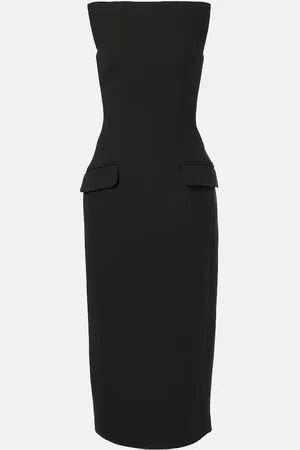 Sportmax Vestido bustier de gabardina