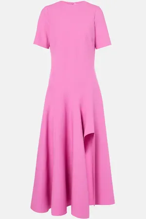 Oscar de la Renta Vestido midi drapeado de mezcla de lana