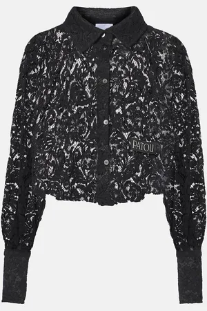 Patou Blusa cropped de encaje