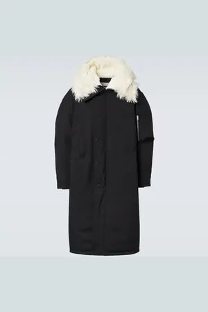 Jil Sander Chaqueta de plumas con pelo sintético