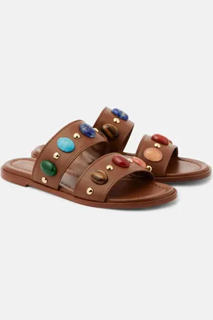 Gianvito Rossi Sandalias Shanti de piel adornadas