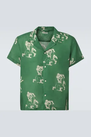 BODE Camisa Football Silhouette de lino