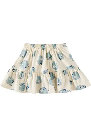 Tiny Cottons Falda de algodón fruncida estampada