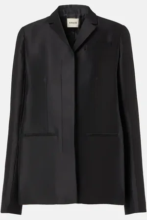 Khaite Chaqueta Crittan de faya de seda y lana