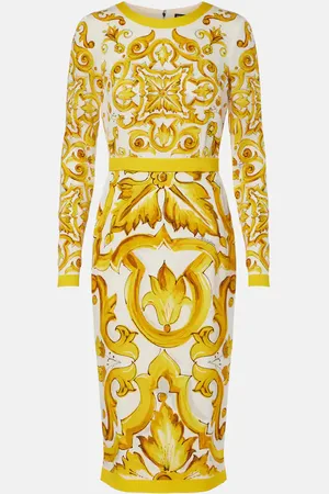 Dolce & Gabbana Vestido midi Majolica de charmeuse