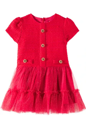 PATACHOU Bebé - vestido de tul y tweed