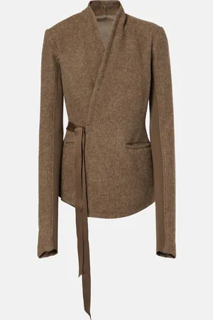 Rick Owens Chaqueta envolvente Hollywood de lana