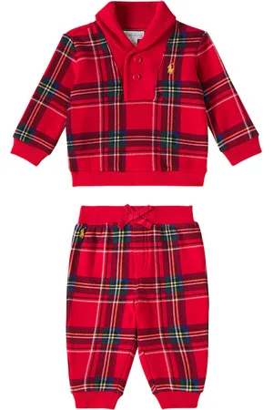 Ralph Lauren Bebé - chándal de mezcla de algodón a cuadros