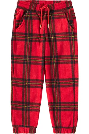 Mini Rodini Pantalones deportivos de forro polar a cuadros
