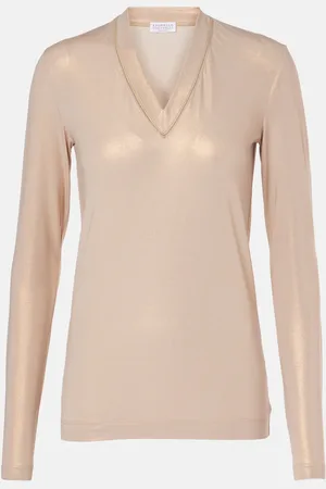 Brunello Cucinelli Top en mezcla de algodón