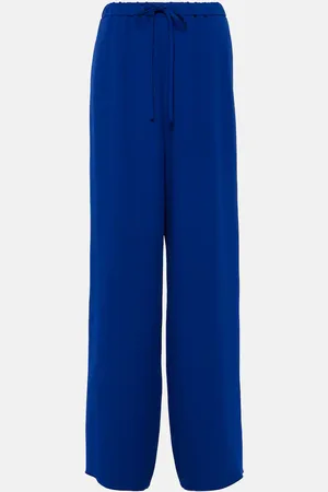 VALENTINO Pantalones anchos de Cady Couture de tiro alto