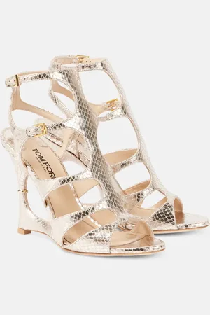 Tom Ford Sandalias Cage de piel grabada