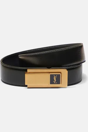 Saint Laurent Cinturón Monogram de piel