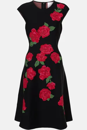 Carolina Herrera Vestido midi en jacquard floral