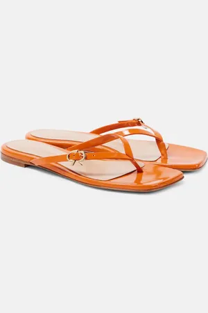 Gianvito Rossi Sandalias de charol con lazo