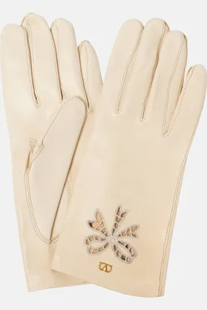 VALENTINO GARAVANI Guantes VLogo Signature de piel con bordado