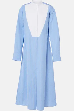 Jil Sander Vestido camisero de algodón