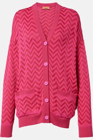 Missoni Cárdigan de mezcla de algodón en zigzag