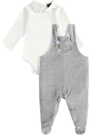 MONNALISA Bebé - set de peto y body de algodón