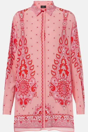 Etro Camisa de seda estampada