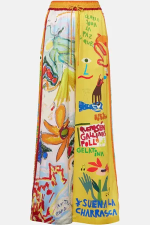 ALÉMAIS Alémais Pantalones anchos La Charrasca de satén