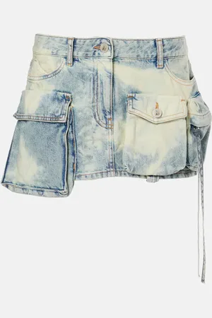 The Attico Minifalda cargo Fay en denim