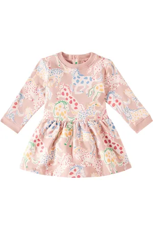 Stella McCartney Bebé - vestido Praierie Horses de algodón
