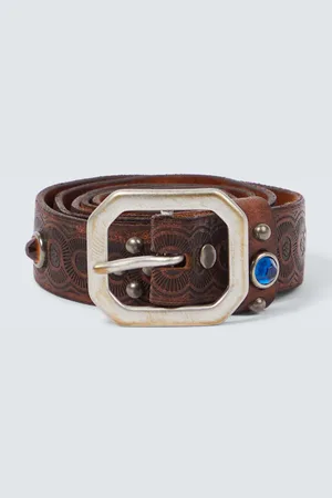 Ralph Lauren Cinturón Rasco de piel adornado