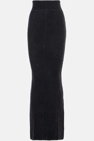 Rick Owens Falda larga Pillar de lana y alpaca