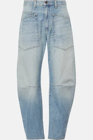 NILI LOTAN Jeans barrel Shon de tiro alto