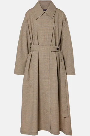 CO Gabardina de mezcla de lana a cuadros
