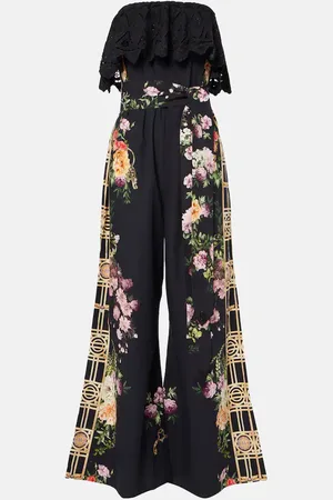 Camilla Mono de algodón floral sin tirantes