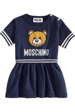 Moschino Bebé - vestido Teddy Bear de algodón y lana