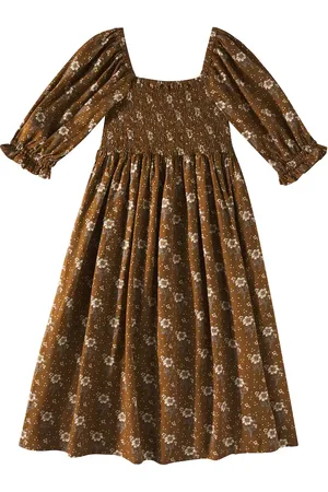 Rylee + Cru Vestido Adelaide de lino y algodón