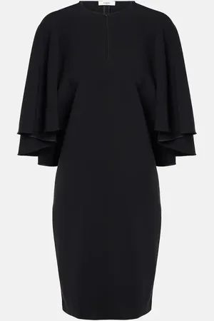 Chloé Chloé Vestido corto de crepé con capa