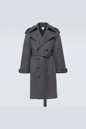 Bottega Veneta Gabardina de lana con cinturón