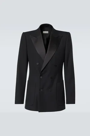 DRIES VAN NOTEN Chaqueta de esmoquin cruzada de mezcla de lana