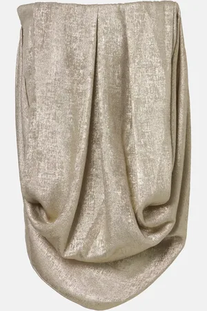 MATICEVSKI Top drapeado Zeal de lamé
