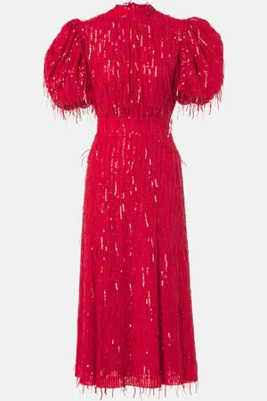 ROTATE Vestido midi con lentejuelas