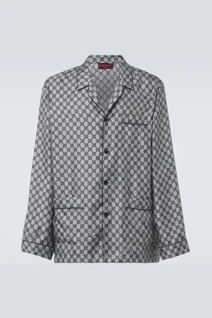 Gucci Camisa de seda GG