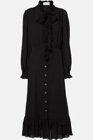 VALENTINO Vestido midi de georgette de seda